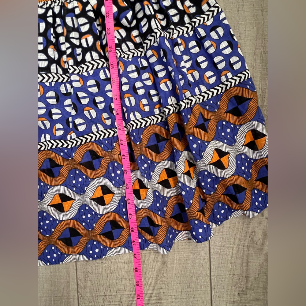 Anthropologie Abstract Flounced Off-The-Shoulder Patterned Maxi Dress - Picture 11 of 15